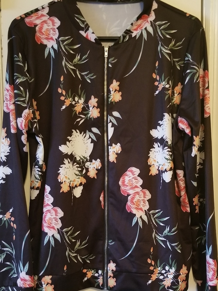 Flower nylon jacket